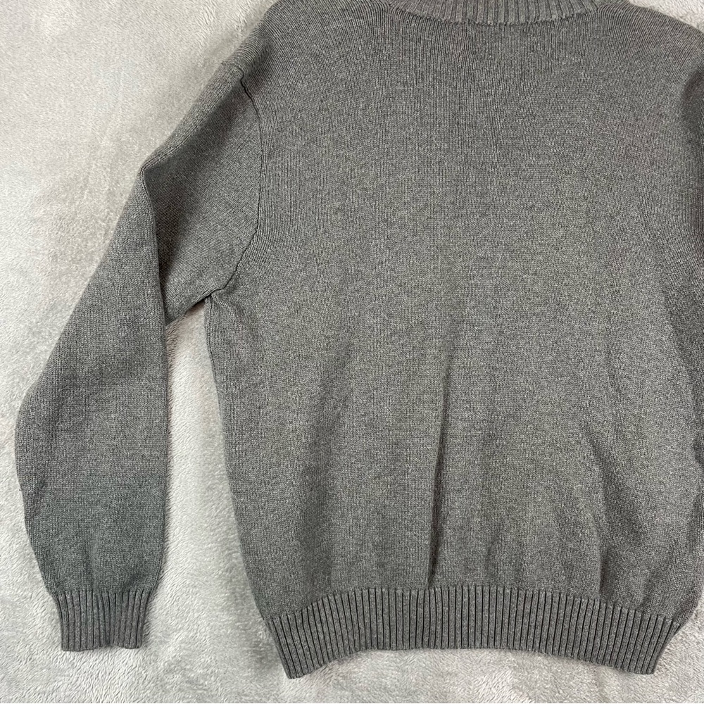 Polo Ralph Lauren Mens Size XL Quarter Zip Mock Neck Gray Sweater 100% Cotton - Picture 8 of 16